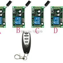 Универсальный DC12V 1CH 10A дистанционного Управление реле Выход радио модуль приемника и Водонепроницаемый передатчик лампа/гаражные ворота