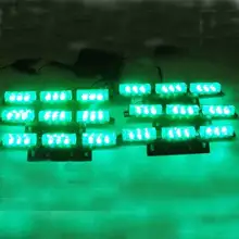 54LED Red Blue White Green Amber Emergency Vehicle Strobe Lights Lightbars Warning Deck Dash Grille Car Warning Emergency LED