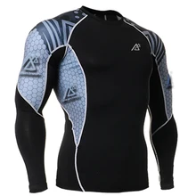 Tights For Men Fashion Muscle Man s Gear Long Sleeves Prints Quick Dry Compression T Shirts