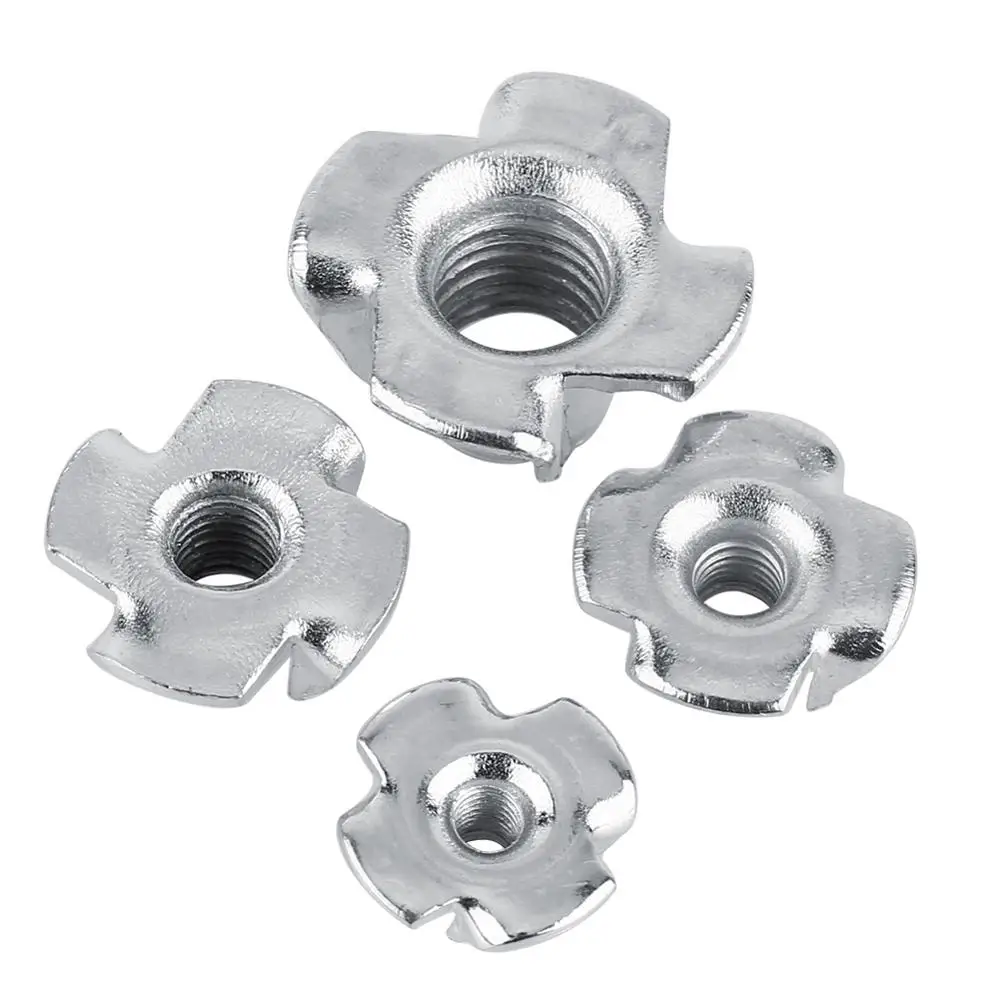 50 шт. M3/M4/M5/M6 / 30 M8 оцинкованная углеродистая сталь с четырьмя зубцами T образная