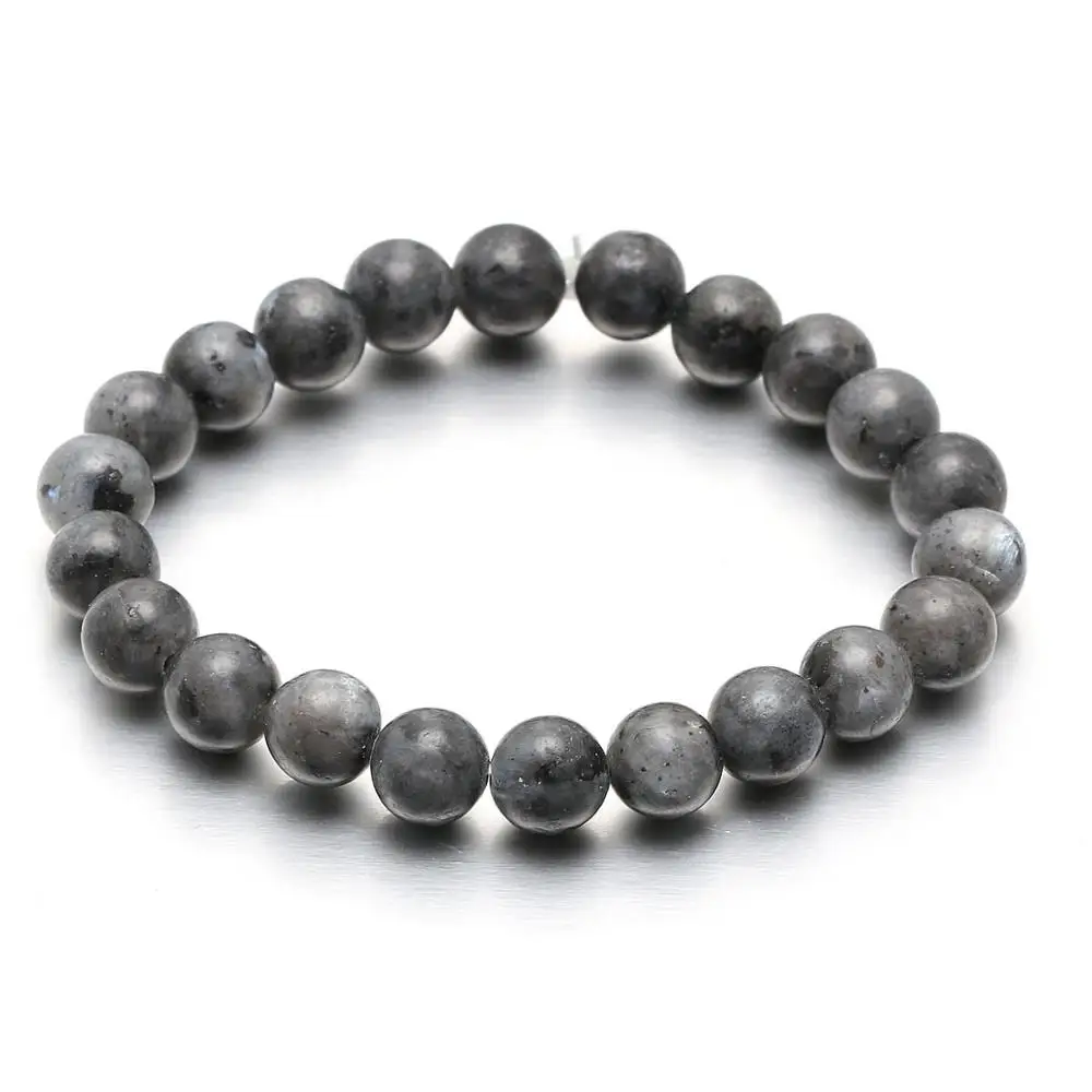 Натуральный камень малахитовые бусинки браслеты счастливый Шарм 8 мм тупой черный шлифовальный камень браслеты для мужчин и женщин - Окраска металла: 3