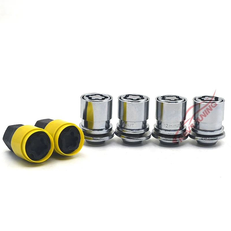 M12X1.5 4Nuts+2Keys Car Security Anti-Theft Alloy Wheel Rim Lug Nuts Lock Locking Nuts For Toyota