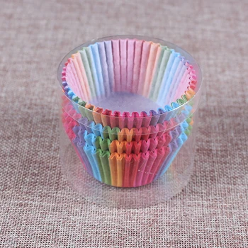 

1000Pcs Rainbow Color Cupcake Liner Baking Cup Cupcake Paper Muffin Cases Cake Box Cup Tray Cake Mold Decorating Tools