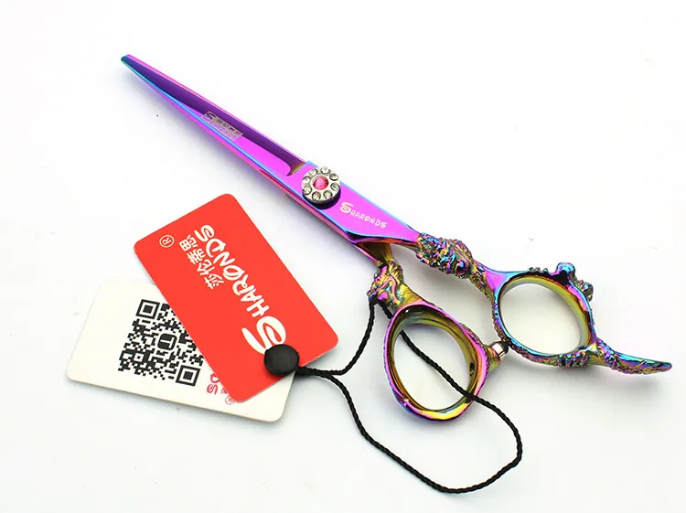 Япония 440c парикмахерские ножницы из нержавеющей стали для резки Истончение Ножницы 6,0 дюймов Высокое качество ножницы для волос