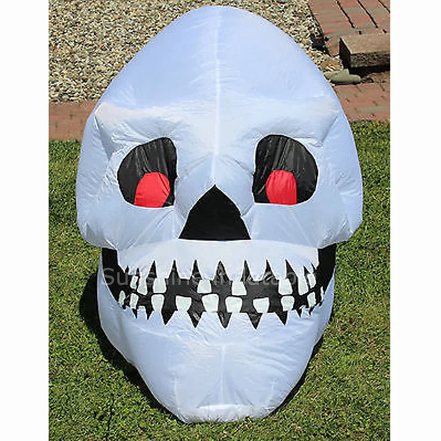 custom giant 3m airblown inflatable skull yard halloween decoration for party decoration