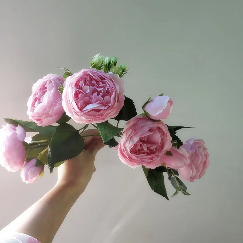 artificial flowers silk peonies bouquet  12