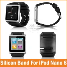 New Silicone Aluminum Wrist Watch Band for Apple iPod Nano 6 6th Generation iwatchz Case Strap