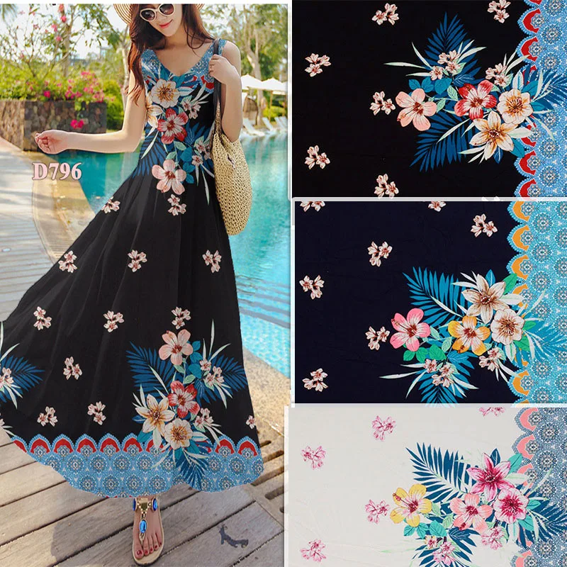 

viscose cotton fabric reactive print poplin fabric DIY dress material cloth material fabric 100CM*150CM