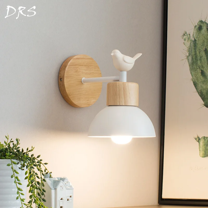 

Nordic Bird Wall Lamp Bedroom Children's Room Wall Lights Bedside Lamp Modern Simple Creative Lighting Living Room Wall Sconces