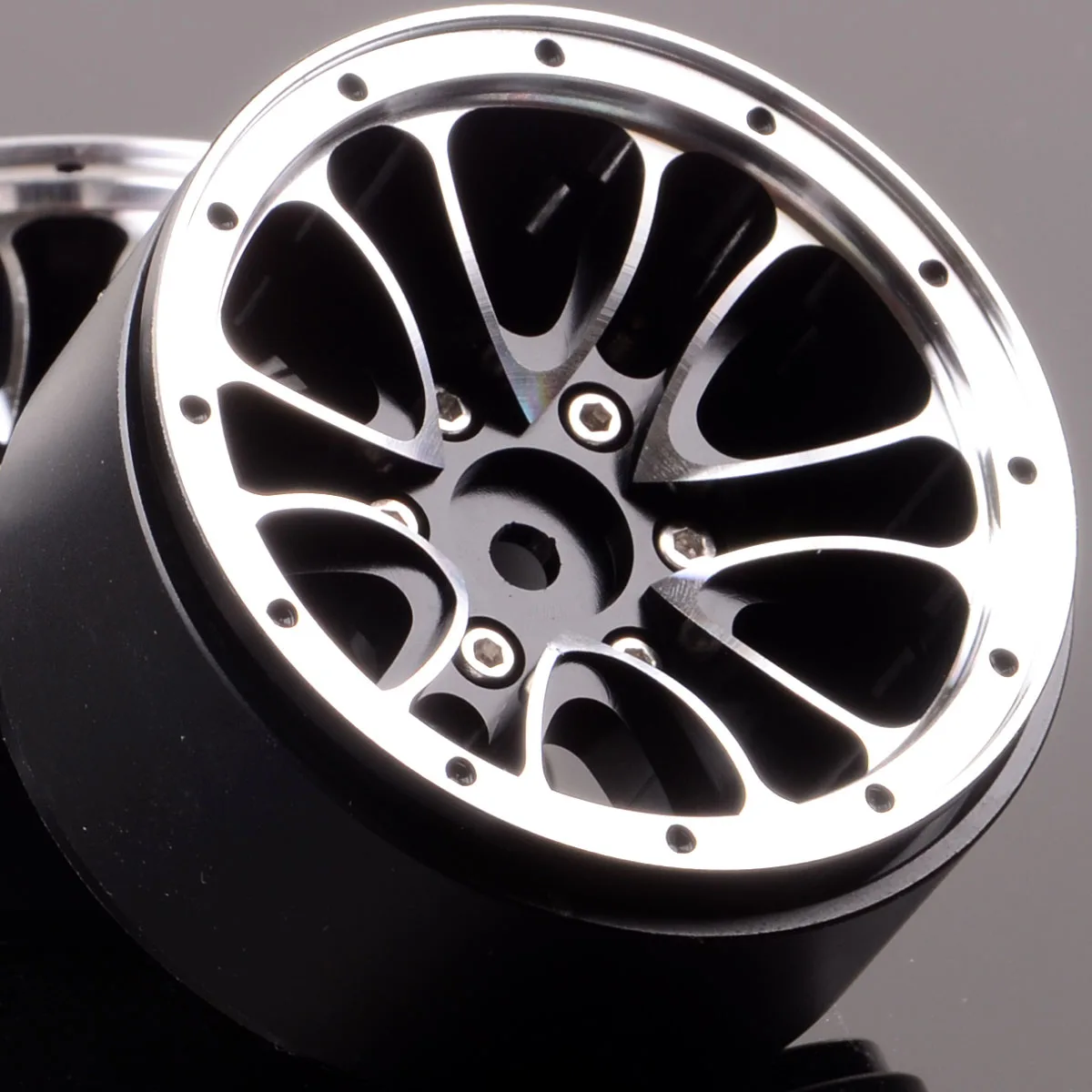 RC 4xAluminum 1 9 &quotBeadlock обод колеса для 1/10 Рок Гусеничный осевой 1051 SCX10 D90|beadlock wheels|beadlock