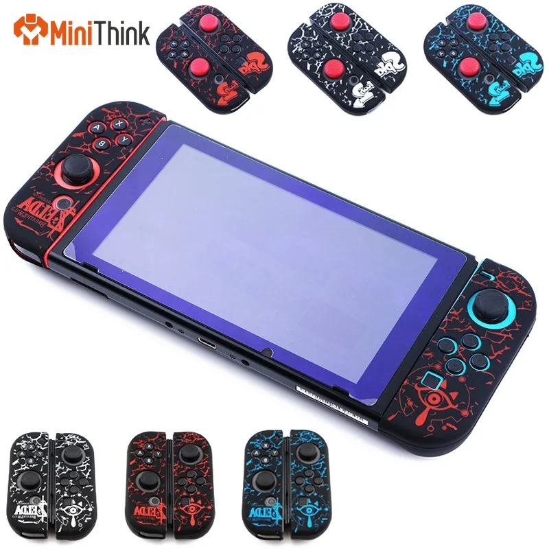 

for Nintendo Switch Joy-Con Controller Soft Silicone Protective Anti-Slip Skin Case Cover Sleeve Grip - Zelda1/Splatooh 2 Design