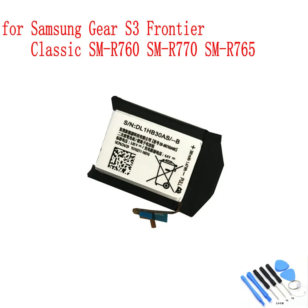 

100% NEW Original EB-BR760ABE Battery for Samsung Gear 3 frontier Gear S3 classic SM-R760 SM-R765 SM-R770 Smart watch battery