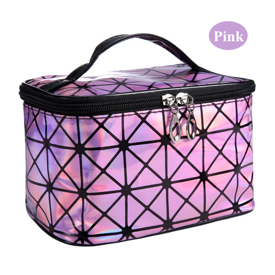 Women Make Up Bag Fashion Travel Organizer Cosmetic Bag Professional PU Makeup Case Suitcase Toiletry Bag Pouch Beauty Case