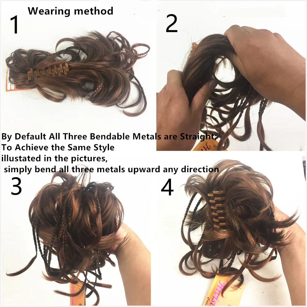 12 Inch Adjustable Messy Style Ponytail Hair Extension Synthetic Hair-Piece with Jaw Claw COLOUR CHOICES fake hair extensions