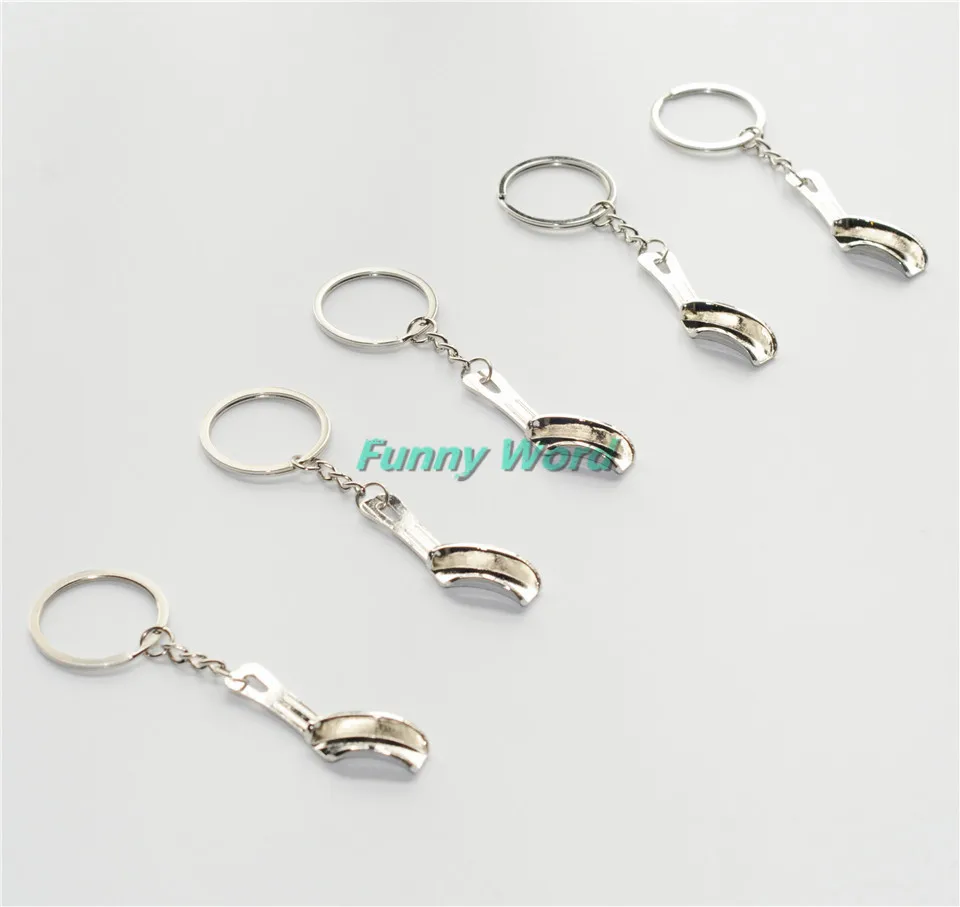 5Pcs Dental Handpiece Keychain Key Chain Stainless Steel Impression