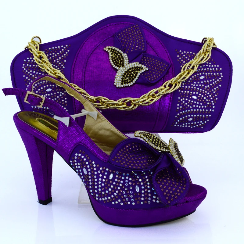 2016 New coming African sandals Italian shoes and bags to match shoes with bag set MM1015