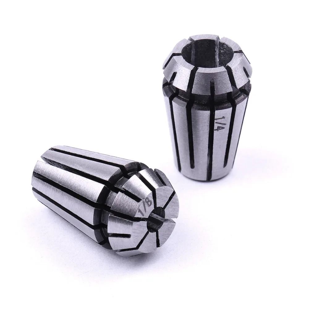 

2Pcs 1/4'' 1/8'' ER11 Precision Spring CNC Collet Chucks Tool Bits Holder Set For CNC Engraving Machine & Milling Lathe Tool