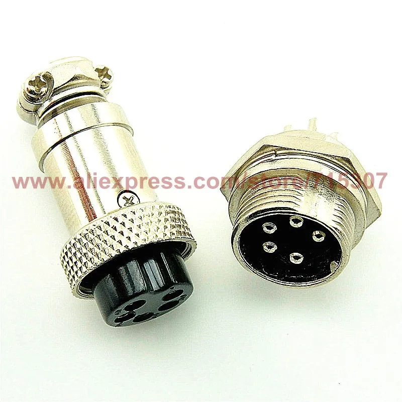 aviation plug 5pin 16mm gx16-5p 2