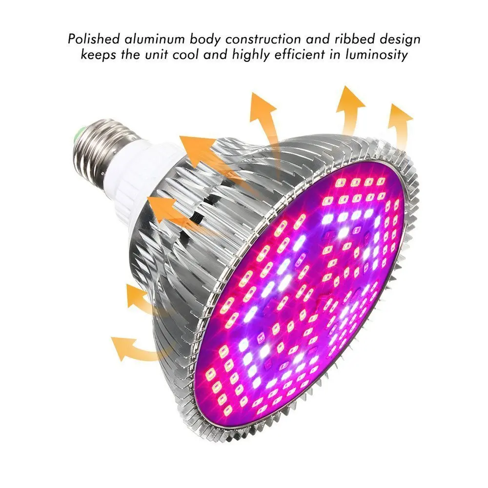 Jiguoor 45 Вт E27 AC85-265V риф полный спектр Led лампа для выращивания растений лампочка для светильника цветок выращивание гидропоники системы