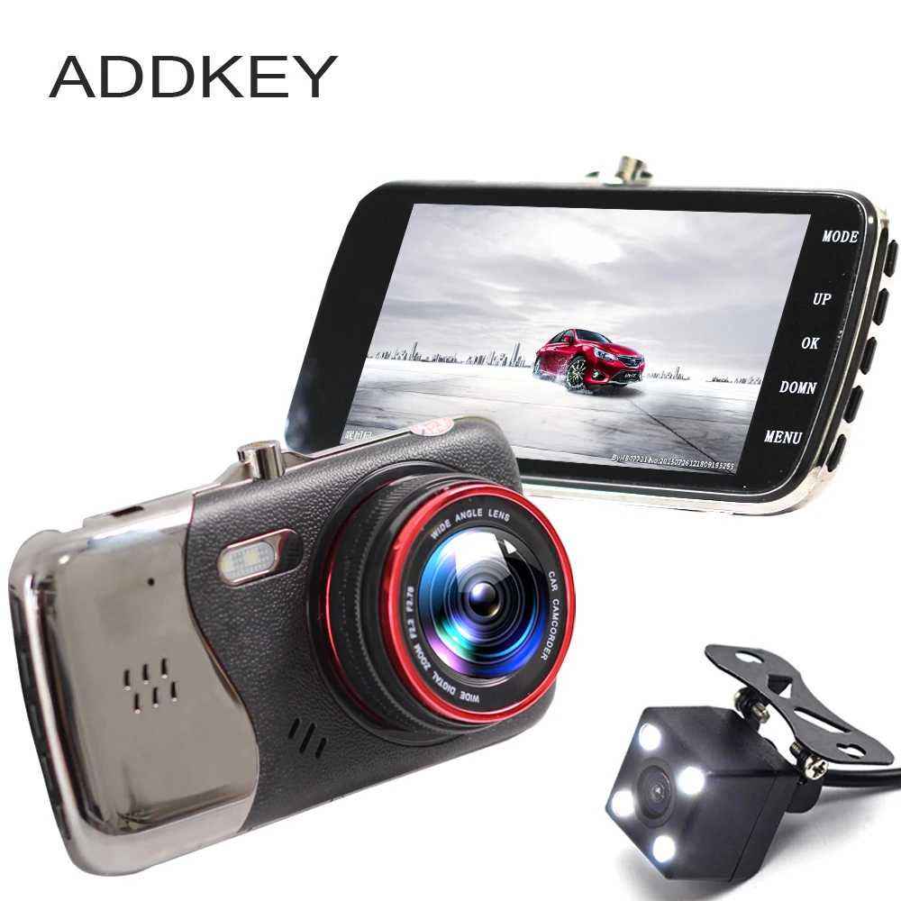 Prix pour ADDKEY D'origine 4.0 Pouce IPS Écran Voiture DVR caméra double lentille Caméra de recul T810 Oncam Dash Caméra Full HD 1080 P Vidéo Dash Cam Prix pour ADDKEY D'origine 4.0 Pouce IPS Écran Voiture DVR caméra double lentille Caméra de recul T810 Oncam Dash Caméra Full HD 1080 P Vidéo Dash Cam