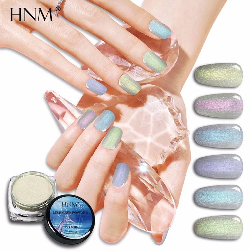HNM 1g Nail Art DIY Acrylic Powder Mermaid Powders Glitter Powder