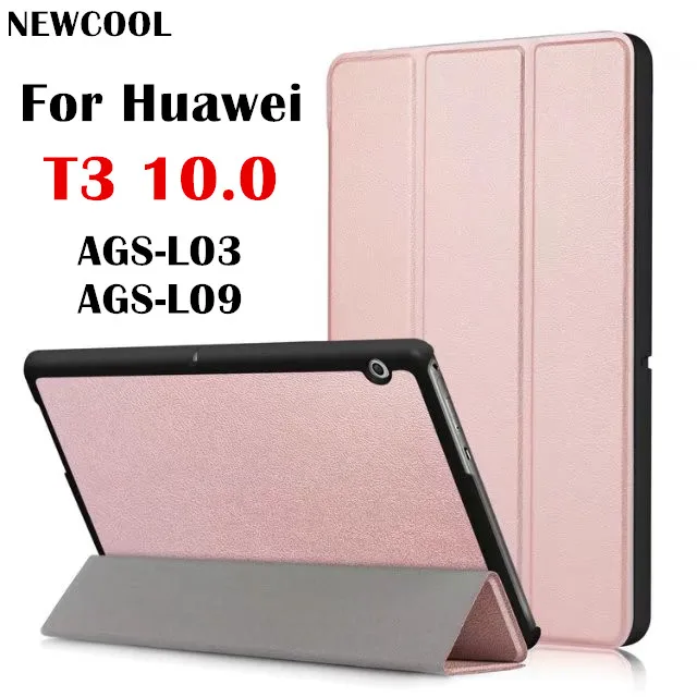 

T3 9.6 Magnet PU Leather case Flip Cover for Huawei Mediapad T3 10 AGS-L03 AGS-L09 Wifi AGS-W09 tablet case stand cover