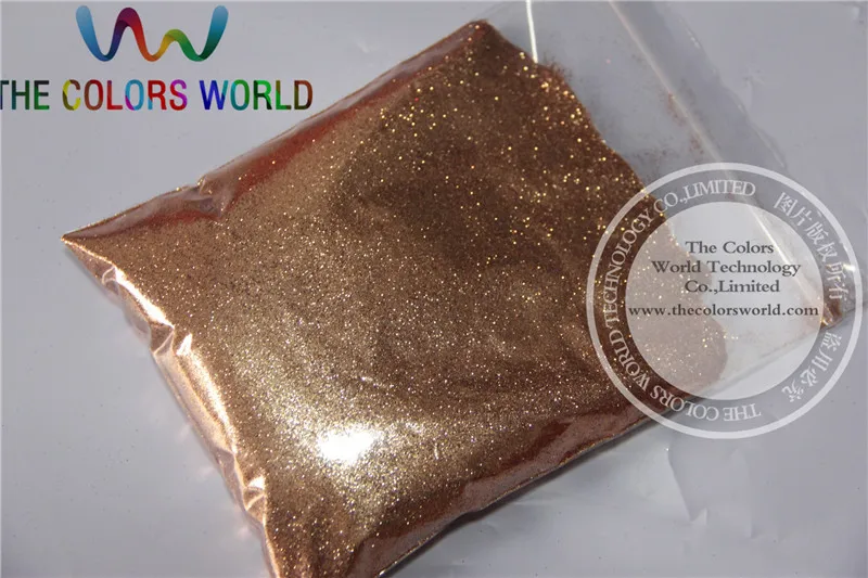 Bargain Chance for  TCM0400 light copper Color Glitter powder -0.2MM nail glitter hexagon dazzling glitter powderDIY Fl