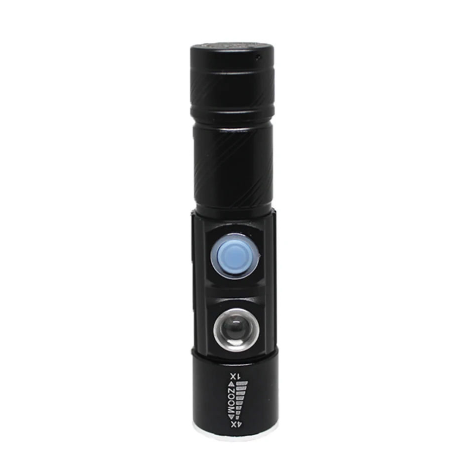 AIMIHUO Mini LED Flashlight USB Rechargeable Outdoor Flashlight LED Side Red Light Night Riding Torch Lantern Built in Battery (19)