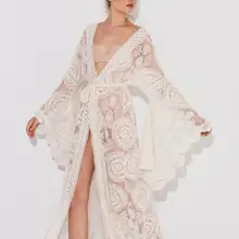 Летнее пляжное парео, накидка, женские туники для пляжа, короткий рукав, v-образный вырез, белое пляжное платье, одежда для плавания, Vestidos, накидка