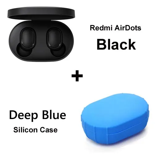 Xiaomi Redmi Airdots Xiaomi беспроводные наушники Голосовое управление Bluetooth 5,0 шумоподавление управление - Цвет: Add DBlue Case