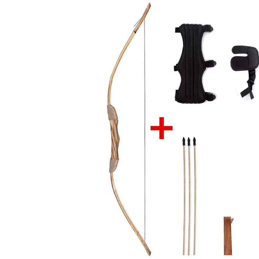 

Good-quality Powerful Wooden Wood Bow With 3 Arrows And Quiver Kids Toy Wood Archery Bow DIY Set