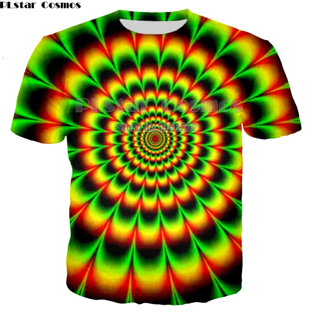 

PLstar Cosmos Newest Men/Women 3D T Shirts Print cool Psychedelic Whirlpool Colorful Graphic T Shirt Hip Hop Tops Casual T shirt