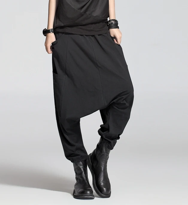 2014 new wide legged pants irregular cotton and linen literary style ...