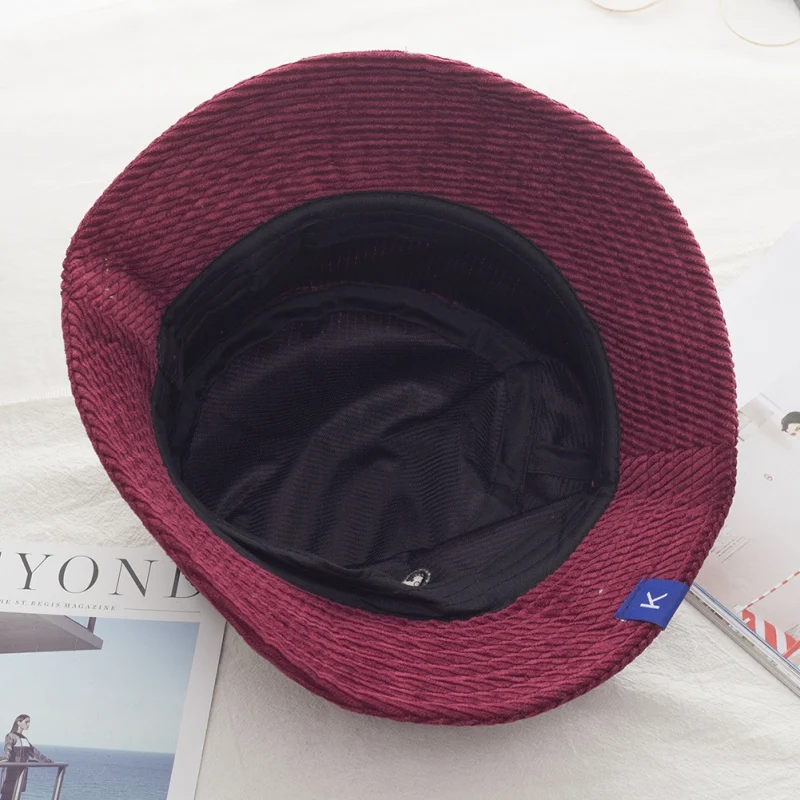 Модные весенне-осенние шапки Шляпы для путешествий женские бархатное ведро шапки с буквенным принтом повседневные легко снять