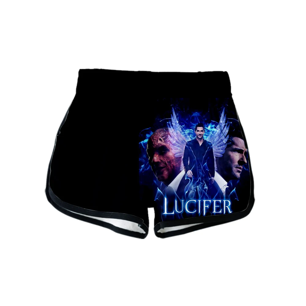 Lucifer 3D принт Летняя женская одежда повседневная Harajuku милая девушка горячая Распродажа сексуальные шорты K pop повседневные эластичные талии фитнес шорты
