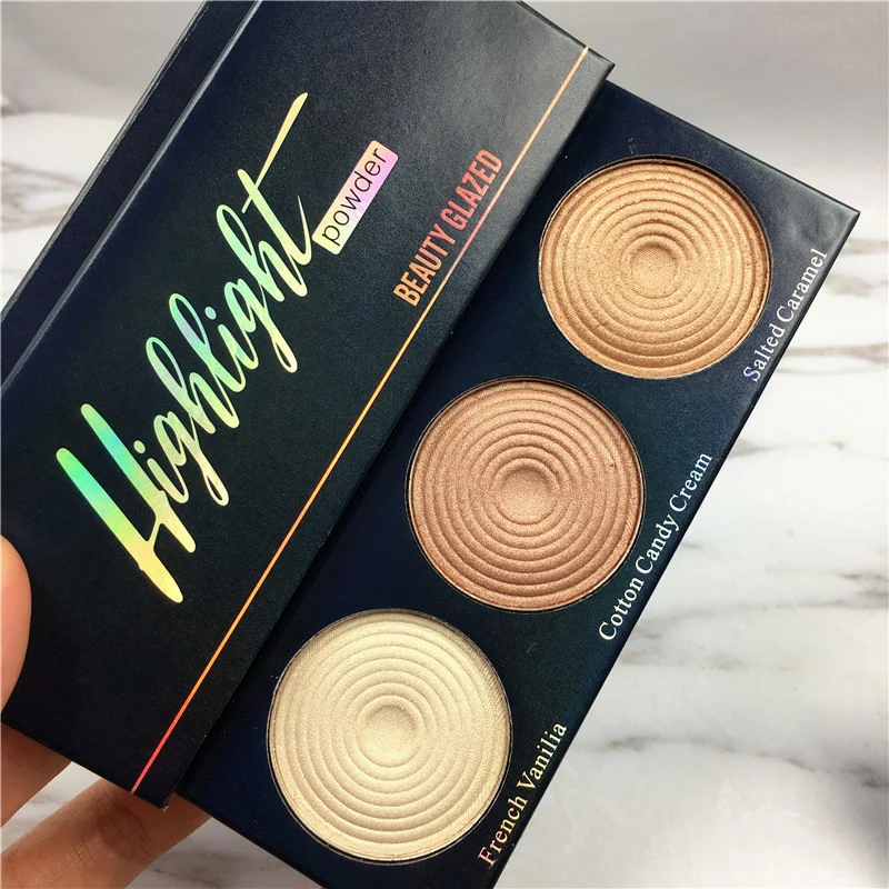 

2017 New Face Contouring Highlighter Makeup Mineral Powder Long Lasting Beauty Glazed Brand Bronzers Highlighters Glow Palette