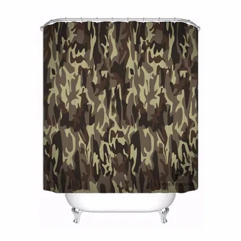 

Custom Camouflage Army Home Fabric Waterproof Shower Curtain Home Bath Bathroom s Hooks Polyester Fabric Multi Sizes180509-52
