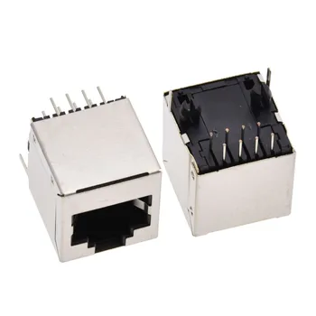 

EziUsin Vertical 8P8C RJ45 5224 network connector socket interface cable shielded 5224-8P8C Ethernet port socket transposon