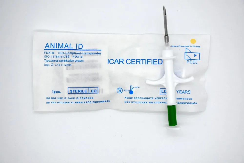 2 12*12 FDX B ISO11784/785 RFID 10 шт Id инжектор Pet стеклянная бирка микрочип шприц для животных