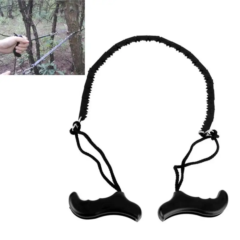 

480mm(18.9'') Heavy duty Manganese Survival Wire Saw Camp Hike Outdoor Hunt Fish Tool Cut Cutter Fretsaw Bushcraft Wood Forest