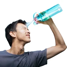 Outdoor Running Escalada Botella de Agua 400 ML 600 MLButton Tipo Conveniente de Atomización Copas Deportes Ciclismo Botellas de Aerosol de la Niebla