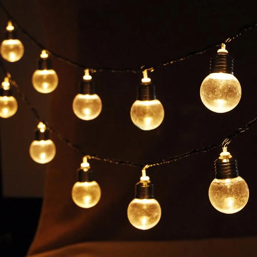 

Thrisdar Outdoor Garden Solar LED String Fairy Light G50 Festoon Globe Bulb Wedding Party Holiday Christmas Garland Fairy String
