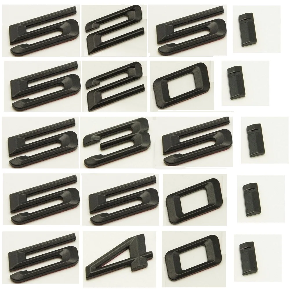 

Black ABS Number Letters Word Car Trunk Badge Emblem Letter Decal Sticker for BMW 5 Series 520i