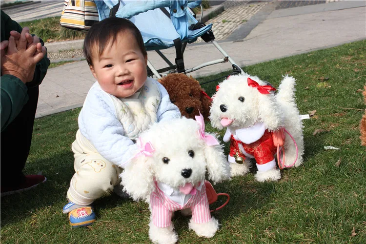 Presentes de Aniversário do Feriado Animais de Estimação Brinquedos do Cão Crianças Figura Ação Eletrônico Robô Casca Carrinho Caminhada Peluche Cães Brinquedos Plsuh Cão 12 High Quality Brinquedos e hobbies