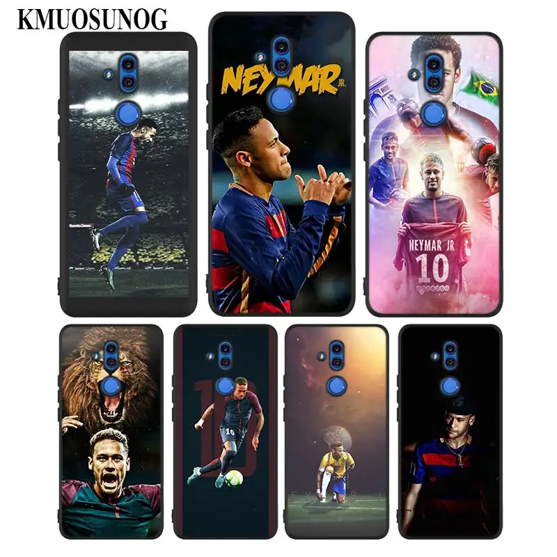 

For Huawei Honor Mate 7C 7A 8 8X 9 9N 10 20 Nova 3 3e 3i 4 Pro Lite Black Silicon Phone Case Soccer Player Neymar Style