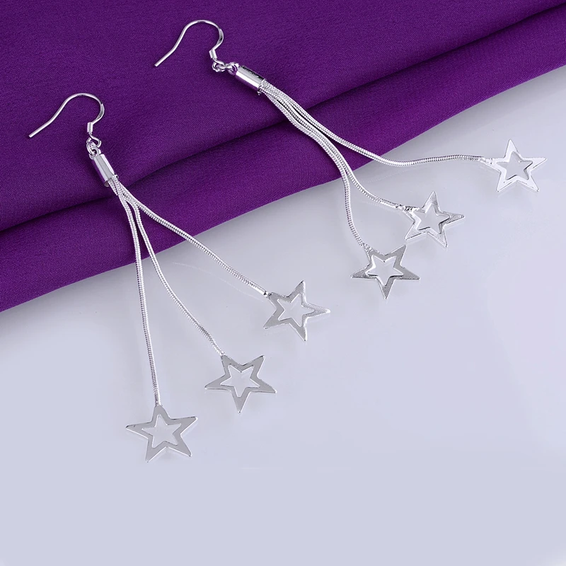 

925 sterling silver earrings , 925 silver fashion jewelry , star pendant light /cfuakxba dxcamoja LQ-E161