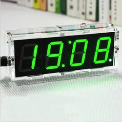 Новое поступление Компактный электронные 4-цифра DIY цифровой светодио дный часы Kit Light Управление Температура время даты Дисплей с