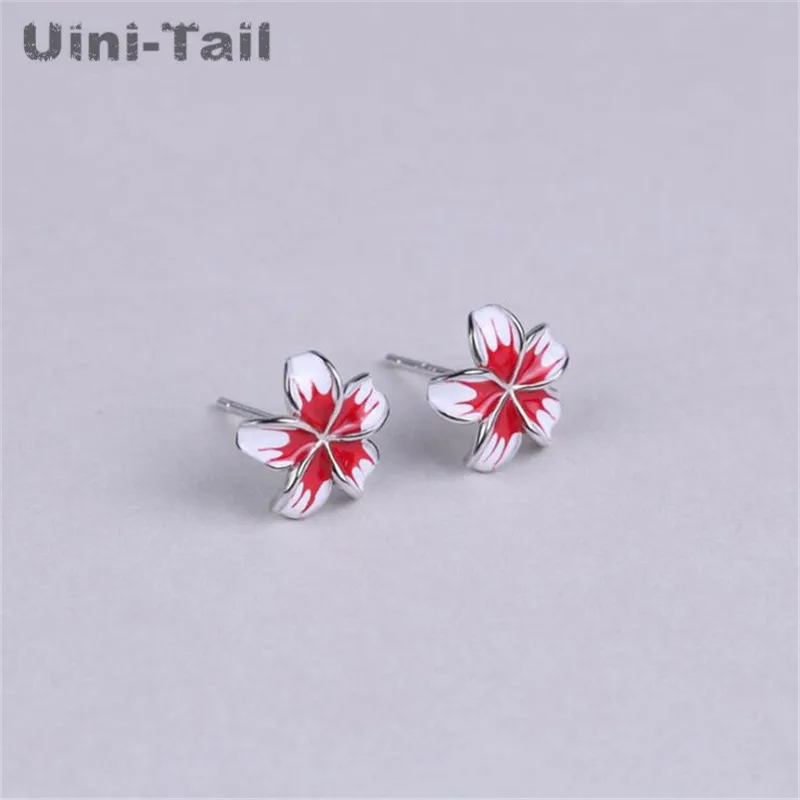 Серьги гвоздики Uini Tail в виде цветка вишни|Серьги-гвоздики| |