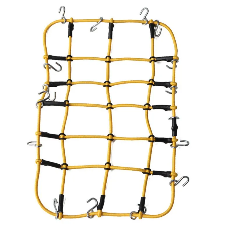 Elastic Luggage Net Car Roof Rack Storage Net With Hooks Rubber Band For Axial SCX10 Net D90 RC4WD Traxxas TRX-4 1:10 RC Car Red