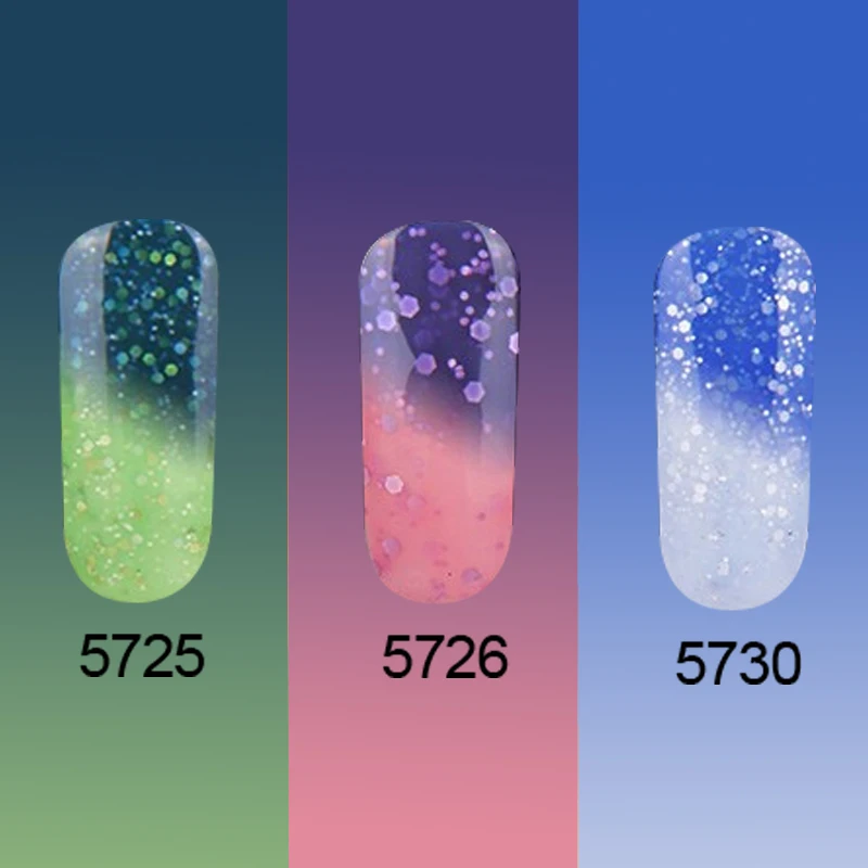 KADITION Температурный меняющий цвет УФ Гель-лак для ногтей полуперманентный впитывающий УФ Led термальные гибридные Лаки - Цвет: 5725.5726.5730